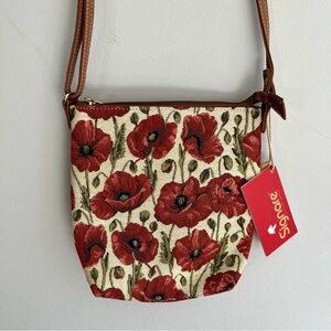 Signare Poppy Tapestry Design Crossbody Bag